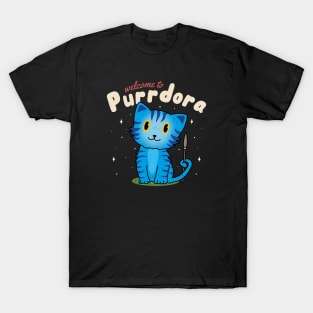 Welcome to Purrdora (Black Outline) T-Shirt